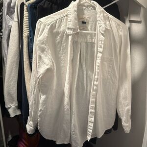 Universal Thread (Target) relaxed fit white linen shirt, size XS